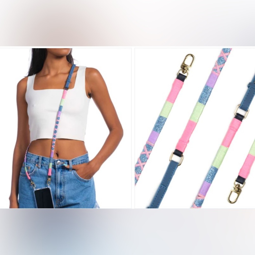 Handmade phone strap with phone patch